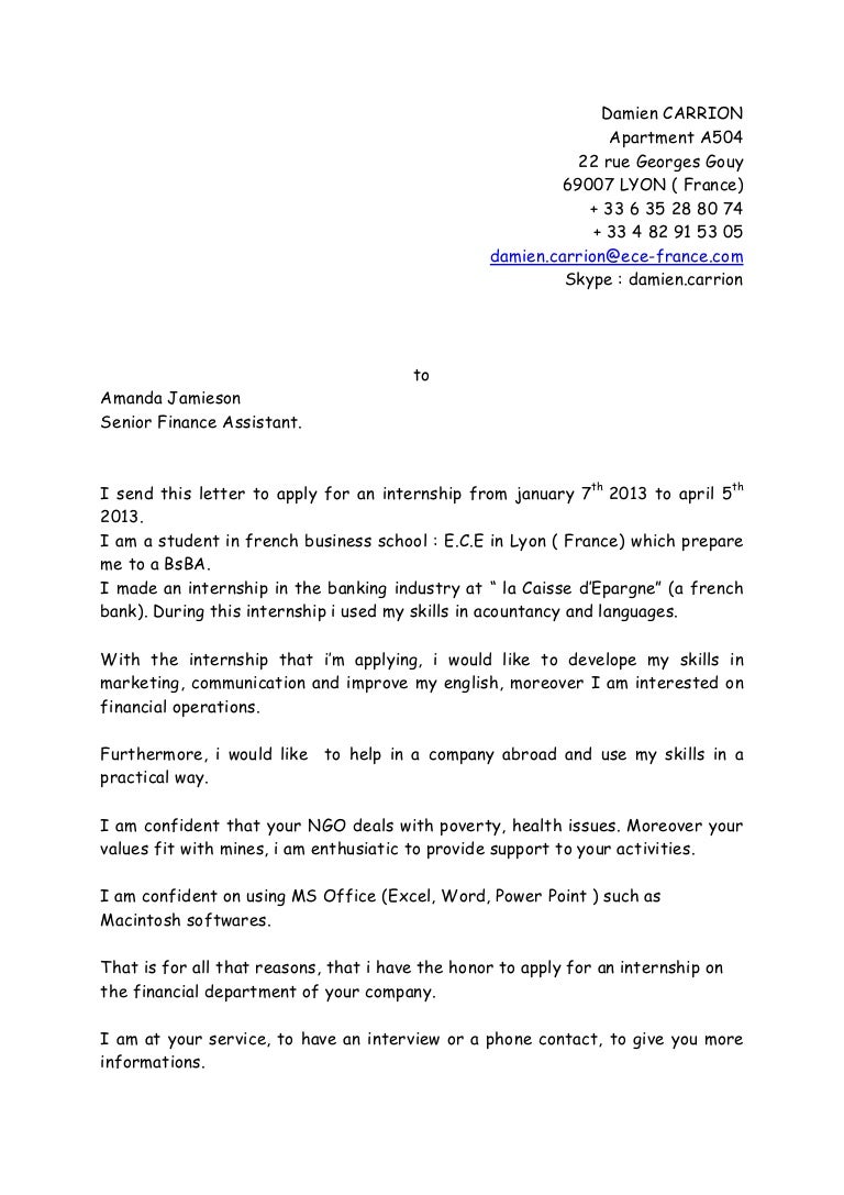 Lettre De Motivation E Commerce