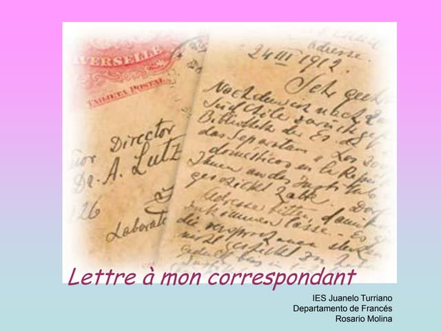 Lettres correspondants