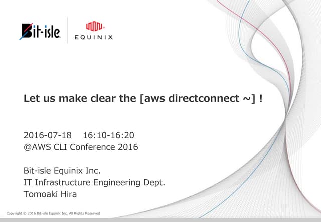 Let us make clear the aws directconnect
