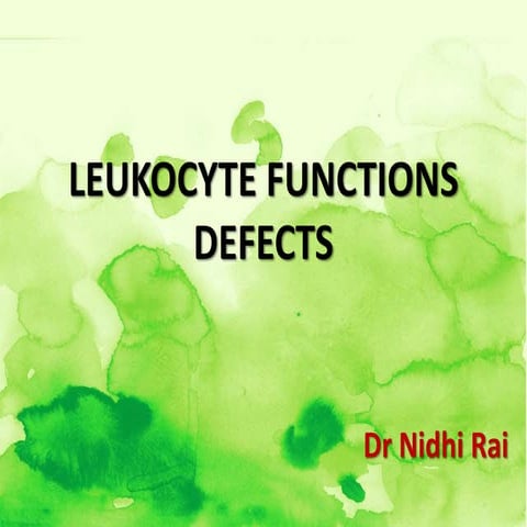 Leukocyte functions disorder