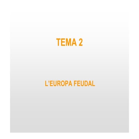 L'europa feudal
