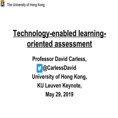 Technology-enabled learning-oriented assessment