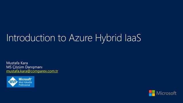 Azure IaaS Tanıtım - Uzun Anlatım