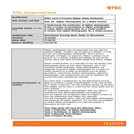 Level2 photographybrief