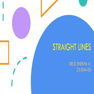 STRAIGHT LINES AND ITS DIFFERENT FORMS.Standard 11