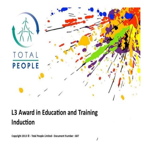 Level3 awardineducationandtraining induction