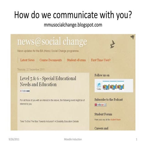 Level 5 Induction: communication