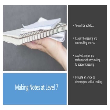 Level 7 note making
