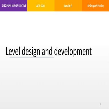 Level design and devlopment part 2  stories and narrative