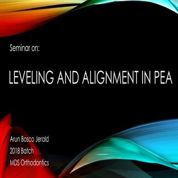 Leveling and Alignment in PEA