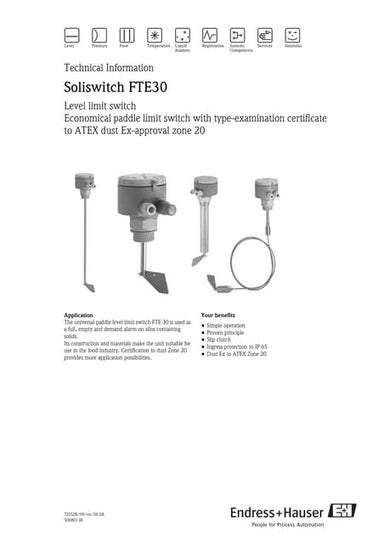 Level limit switch-Soliswitch FTE30