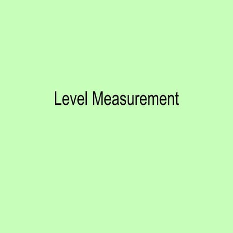 Level measurement