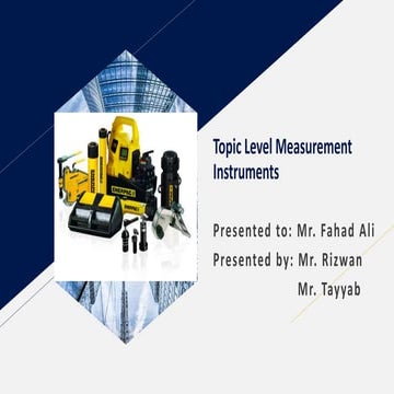 Level measurement instruments