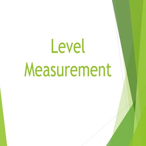 Level measurement theories of operation  rev1
