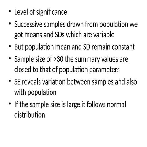 Levelof significance t test biostatisctics