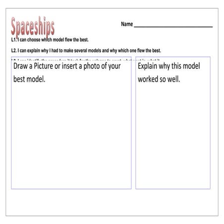 Level one and two space student assessment