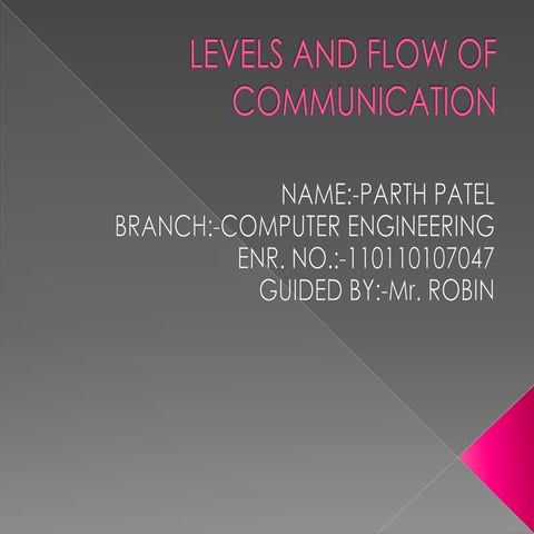 Levels and flow of communication