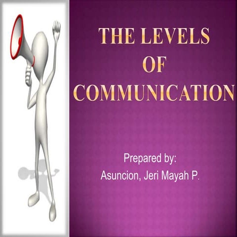 Levels of Communication Eng3