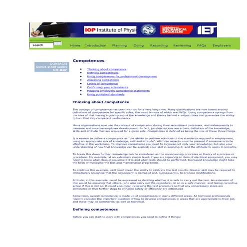 L evels of competence