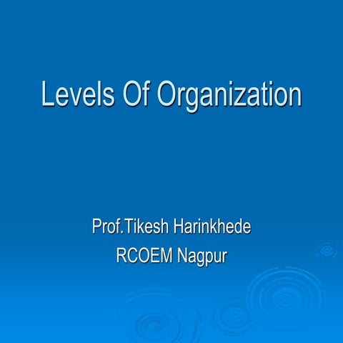 Levels Of Organization biology enggi.ppt