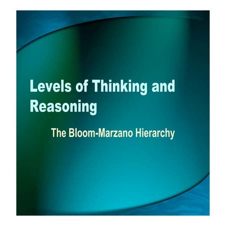 Levels of thinking and reasoning [modo de compatibilidad]