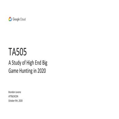 TA505: A Study of High End Big Game Hunting in 2020