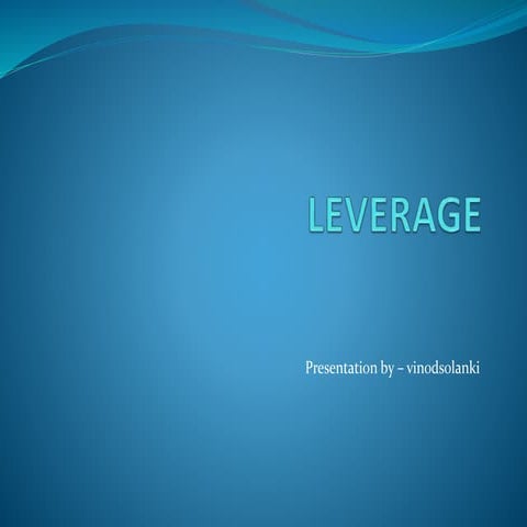 Leverage and its type