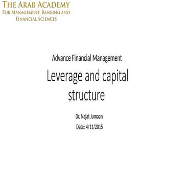Leverage and capital structure in company | PPTX