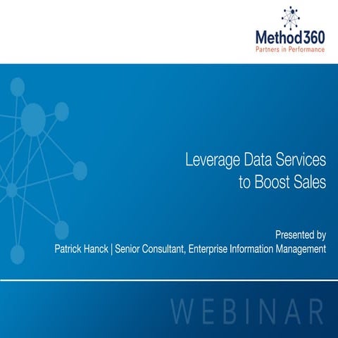 Leverage Data Services to Boost Sales