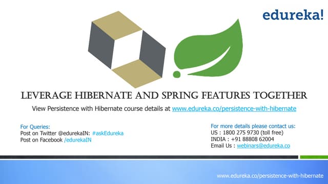 Leverage Hibernate and Spring Features Together