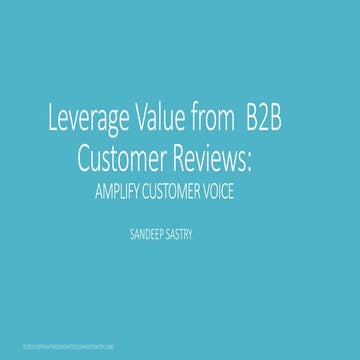 Leverage value from B2B customer reviews: Amplify Customer Voice