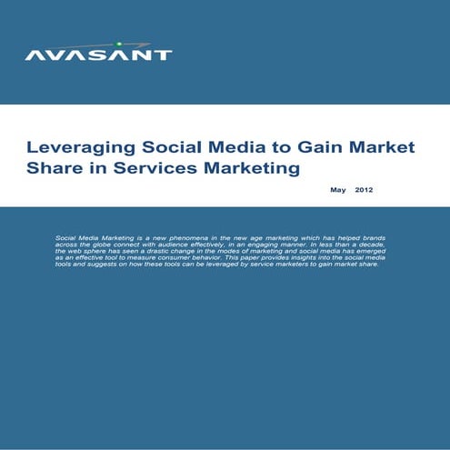 Leveraging Social Media to Gain Market Shares in Services Marketing