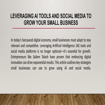 Leveraging AI Tools and Social Media to Grow Your Small Business.pptx