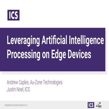 Leveraging Artificial Intelligence Processing on Edge Devices