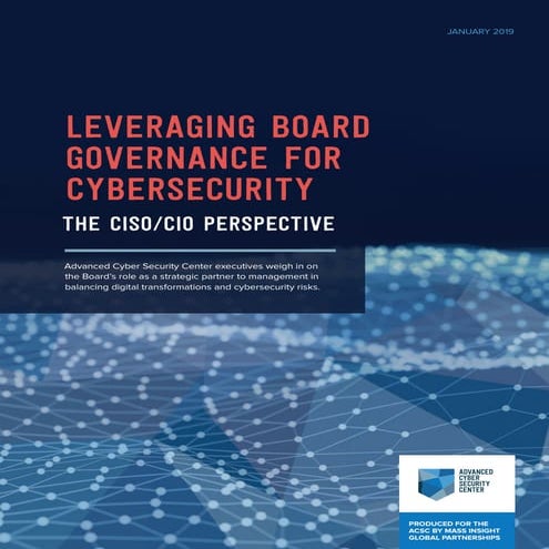 Leveraging Board Governance for Cybersecurity