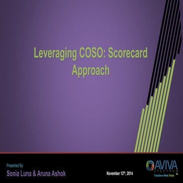 Leveraging COSO-A Score-Carding Approach 