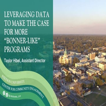 Bonner Senior Presentations of Learning | PDF