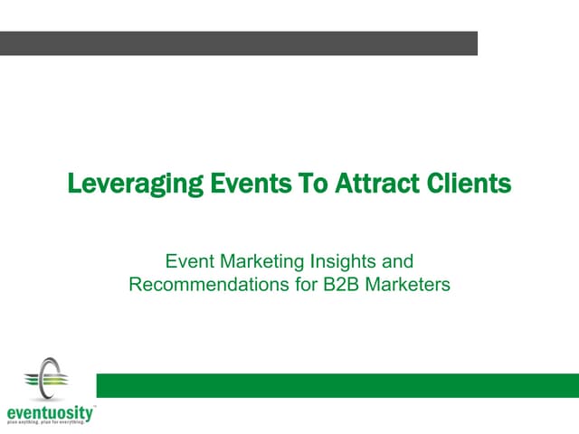 B2B Marketing: Leveraging events to...