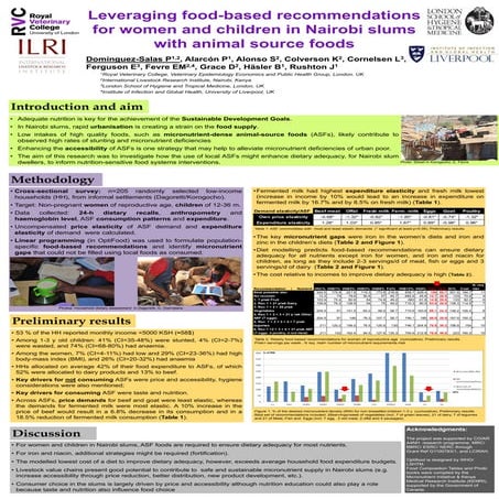 Leveraging food-based recommendations for women and children in Nairobi slums...