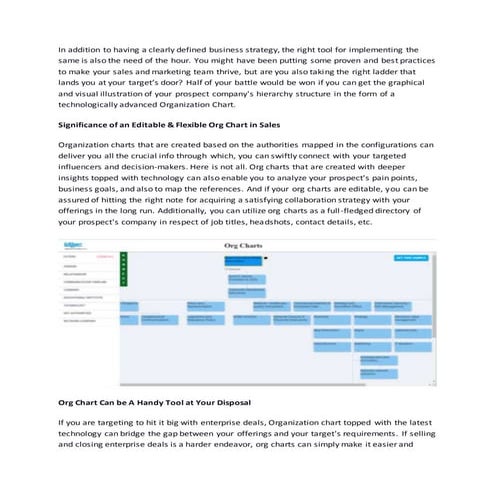 Leveraging intelligent org charts during the sales process 