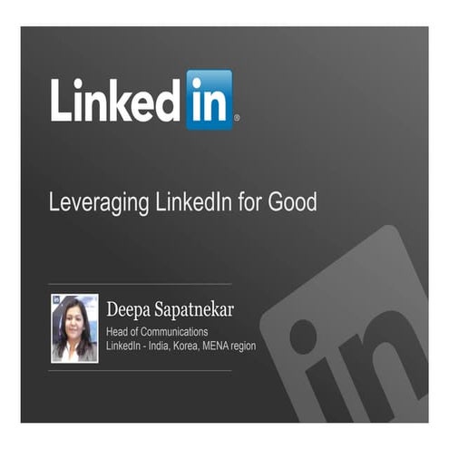 Leveraging LinkedIn for Good