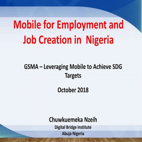 Leveraging Mobile to Achieve SDGs Targets