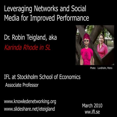 Leveraging social networks and social media for improved performance
