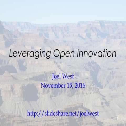Leveraging Open Innovation