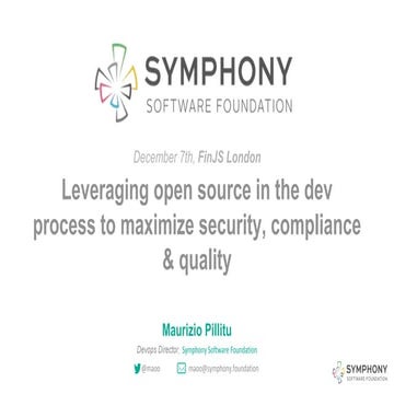FinJS London 2016 - Leveraging open source in the dev. process to maximize se...
