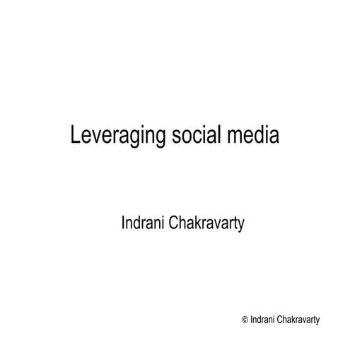 Leveraging Social Media