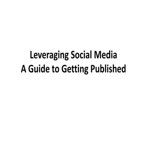 Leveraging Social Media