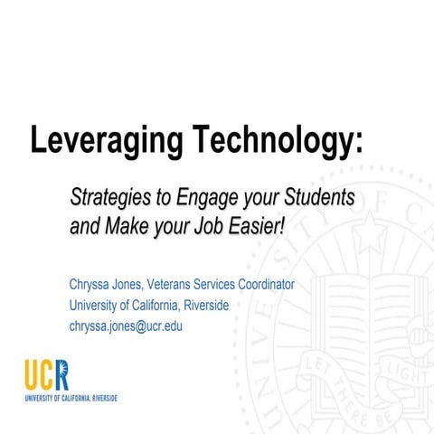 Leveraging technology