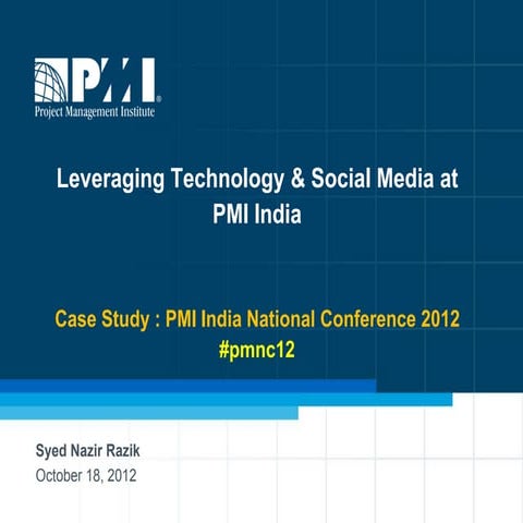Leveraging technology tools and social media at pmi india
