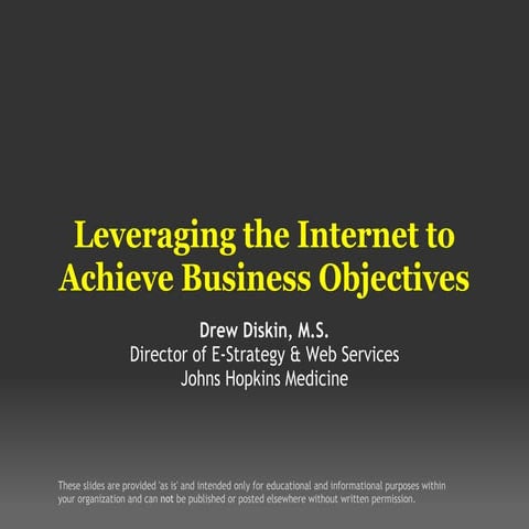 Leveraging The Internet To Achieve Business Ob